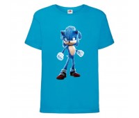Футболка детская Соник искрит (SONIC) синяя (snc  blu-05) 164 см
