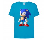 Футболка детская Соник стоит (SONIC) синяя (snc  blu-06) 164 см