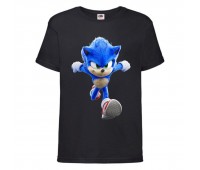 Футболка детская Соник кроха бежит (SONIC) черная (snc  blc-7) 152 см