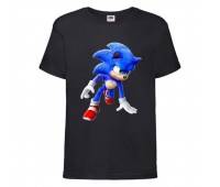 Футболка детская Соник поворот (SONIC) черная (snc  blc-02) 116 см