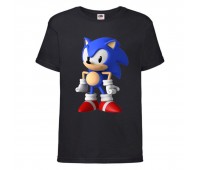 Футболка детская Соник стоит (SONIC) черная (snc  blc-06) 140 см