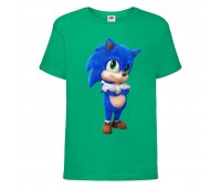 Футболка детская Соник кроха (SONIC) зеленая (snc  grn-8) 140 см