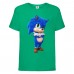 Футболка детская Соник кроха (SONIC) зеленая (snc  grn-8) 152 см
