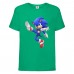 Футболка детская Соник заносит ногу (SONIC) зеленая (snc  grn-03) 152 см