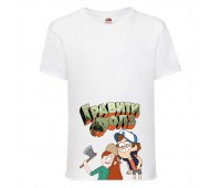 Футболка детская Гравити Фолз Венди и Диппер (Gravity Falls Vendy and Dipper) белая (GF  wh-2) 104 см
