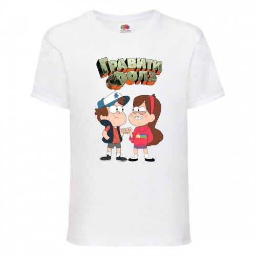 Футболка детская Гравити Фолз Мэйб и Диппер 3 (Gravity Falls Mayb and Dipper 3) белая (GF wh-7) 104 см Футболка детская Гравити Фолз Мэйб и Диппер 3 (Gravity Falls Mayb and Dipper 3) белая (GF wh-7) 104 см