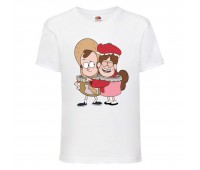Футболка детская Гравити Фолз Мэйб и Диппер 5 (Gravity Falls Mayb and Dipper 5) белая (GF wh-9) 104 см Футболка детская Гравити Фолз Мэйб и Диппер 5 (Gravity Falls Mayb and Dipper 5) белая (GF wh-9) 104 см