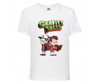 Футболка детская Гравити Фолз Мэйб и Диппер 7 (Gravity Falls Mayb and Dipper 7) белая (GF  wh-02) 104 см