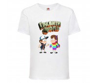 Футболка детская Гравити Фолз Мэйб и Диппер 8 (Gravity Falls Mayb and Dipper 8) белая (GF  wh-03) 104 см