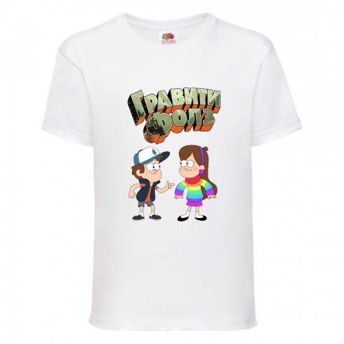 Футболка детская Гравити Фолз Мэйб и Диппер 8 (Gravity Falls Mayb and Dipper 8) белая (GF wh-03) 104 см Футболка детская Гравити Фолз Мэйб и Диппер 8 (Gravity Falls Mayb and Dipper 8) белая (GF wh-03) 104 см