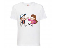 Футболка детская Гравити Фолз Мэйб и Диппер 11 (Gravity Falls Mayb and Dipper 11) белая (GF wh-05) 104 см Футболка детская Гравити Фолз Мэйб и Диппер 11 (Gravity Falls Mayb and Dipper 11) белая (GF wh-05) 104 см