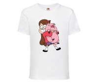 Футболка детская Гравити Фолз Мэйб piggy (Gravity Falls Mayb piggy) белая (GF wh-07) 104 см Футболка детская Гравити Фолз Мэйб piggy (Gravity Falls Mayb piggy) белая (GF wh-07) 104 см