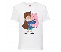 Футболка детская Гравити Фолз Мэйб piggy 2 (Gravity Falls Mayb piggy 2) белая (GF wh-08) 104 см Футболка детская Гравити Фолз Мэйб piggy 2 (Gravity Falls Mayb piggy 2) белая (GF wh-08) 104 см