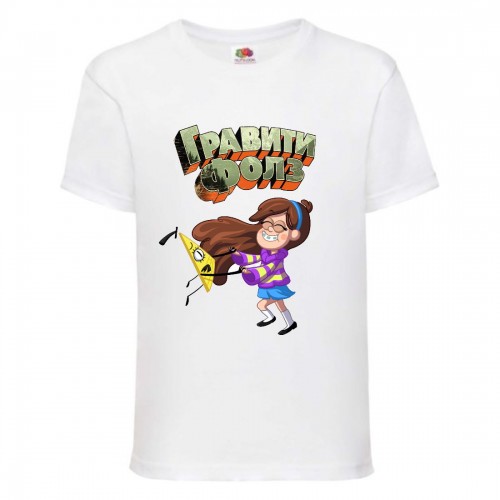 Футболка детская Гравити Фолз Мэйбл и Билл (Gravity Falls Maybl and Bill) белая (GF wh-001) 104 см Футболка детская Гравити Фолз Мэйбл и Билл (Gravity Falls Maybl and Bill) белая (GF wh-001) 104 см