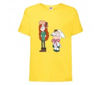 Футболка детская Гравити Фолз Венди и Диппер 2 (Gravity Falls Vendy and Dipper 2) желтая (GF yl-3) 104 см Футболка детская Гравити Фолз Венди и Диппер 2 (Gravity Falls Vendy and Dipper 2) желтая (GF yl-3) 104 см