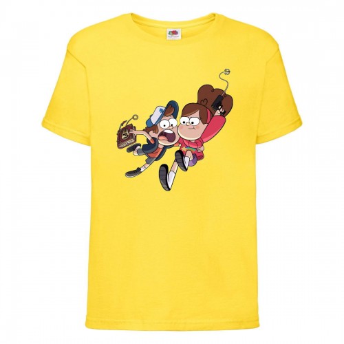 Футболка детская Гравити Фолз Мэйб и Диппер (Gravity Falls Mayb and Dipper) желтая (GF yl-4) 104 см Футболка детская Гравити Фолз Мэйб и Диппер (Gravity Falls Mayb and Dipper) желтая (GF yl-4) 104 см
