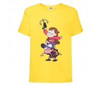 Футболка детская Гравити Фолз Мэйб и Диппер 4 (Gravity Falls Mayb and Dipper 4) желтая (GF yl-7) 104 см Футболка детская Гравити Фолз Мэйб и Диппер 4 (Gravity Falls Mayb and Dipper 4) желтая (GF yl-7) 104 см