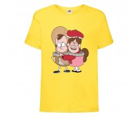 Футболка детская Гравити Фолз Мэйб и Диппер 5 (Gravity Falls Mayb and Dipper 5) желтая (GF  yl-8) 104 см