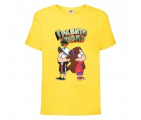 Футболка детская Гравити Фолз Мэйб и Диппер 6 (Gravity Falls Mayb and Dipper 6) желтая (GF  yl-9) 104 см