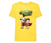 Футболка детская Гравити Фолз Мэйб и Диппер 7 (Gravity Falls Mayb and Dipper 7) желтая (GF  yl-01) 104 см