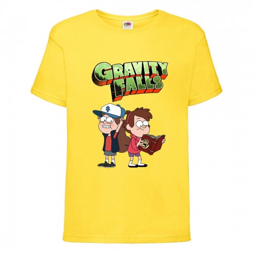 Футболка детская Гравити Фолз Мэйб и Диппер 7 (Gravity Falls Mayb and Dipper 7) желтая (GF yl-01) 104 см Футболка детская Гравити Фолз Мэйб и Диппер 7 (Gravity Falls Mayb and Dipper 7) желтая (GF yl-01) 104 см