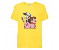 Футболка детская Гравити Фолз Мэйб и Диппер 10 (Gravity Falls Mayb and Dipper 10) желтая (GF yl-04) 164 см Футболка детская Гравити Фолз Мэйб и Диппер 10 (Gravity Falls Mayb and Dipper 10) желтая (GF yl-04) 164 см
