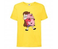 Футболка детская Гравити Фолз Мэйб piggy (Gravity Falls Mayb piggy) желтая (GF yl-07) 104 см Футболка детская Гравити Фолз Мэйб piggy (Gravity Falls Mayb piggy) желтая (GF yl-07) 104 см