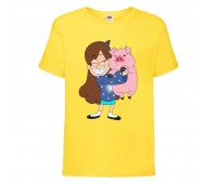 Футболка детская Гравити Фолз Мэйб piggy 2 (Gravity Falls Mayb piggy 2) желтая (GF yl-08) 104 см Футболка детская Гравити Фолз Мэйб piggy 2 (Gravity Falls Mayb piggy 2) желтая (GF yl-08) 104 см