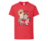 Футболка детская Гравити Фолз Мэйб и Диппер 5 (Gravity Falls Mayb and Dipper 5) красная (GF rd-8) 104 см Футболка детская Гравити Фолз Мэйб и Диппер 5 (Gravity Falls Mayb and Dipper 5) красная (GF rd-8) 104 см