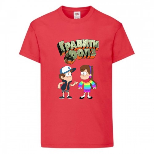 Футболка детская Гравити Фолз Мэйб и Диппер 8 (Gravity Falls Mayb and Dipper 8) красная (GF rd-02) 104 см Футболка детская Гравити Фолз Мэйб и Диппер 8 (Gravity Falls Mayb and Dipper 8) красная (GF rd-02) 104 см