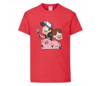 Футболка детская Гравити Фолз Мэйб и Диппер 10 (Gravity Falls Mayb and Dipper 10) красная (GF rd-04) 164 см Футболка детская Гравити Фолз Мэйб и Диппер 10 (Gravity Falls Mayb and Dipper 10) красная (GF rd-04) 164 см