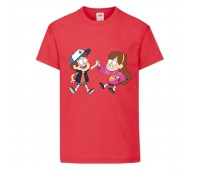 Футболка детская Гравити Фолз Мэйб и Диппер 11 (Gravity Falls Mayb and Dipper 11) красная (GF rd-05) 104 см Футболка детская Гравити Фолз Мэйб и Диппер 11 (Gravity Falls Mayb and Dipper 11) красная (GF rd-05) 104 см