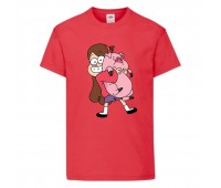 Футболка детская Гравити Фолз Мэйб piggy (Gravity Falls Mayb piggy) красная (GF rd-07) 104 см Футболка детская Гравити Фолз Мэйб piggy (Gravity Falls Mayb piggy) красная (GF rd-07) 104 см