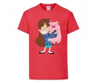 Футболка детская Гравити Фолз Мэйб piggy 2 (Gravity Falls Mayb piggy 2) красная (GF rd-08) 104 см Футболка детская Гравити Фолз Мэйб piggy 2 (Gravity Falls Mayb piggy 2) красная (GF rd-08) 104 см