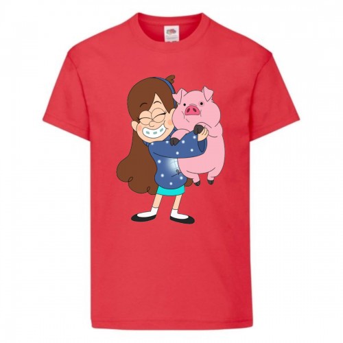 Футболка детская Гравити Фолз Мэйб piggy 2 (Gravity Falls Mayb piggy 2) красная (GF rd-08) 104 см Футболка детская Гравити Фолз Мэйб piggy 2 (Gravity Falls Mayb piggy 2) красная (GF rd-08) 104 см