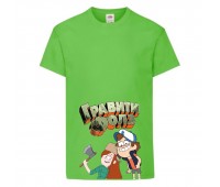 Футболка детская Гравити Фолз Венди и Диппер (Gravity Falls Vendy and Dipper) светлозеленый (GF lgrn-1) 104 см Футболка детская Гравити Фолз Венди и Диппер (Gravity Falls Vendy and Dipper) светлозеленый (GF lgrn-1) 104 см