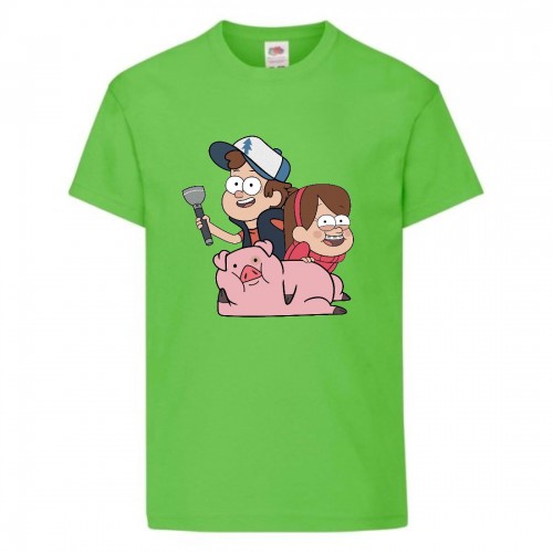 Футболка детская Гравити Фолз Мэйб и Диппер 10 (Gravity Falls Mayb and Dipper 10) светлозеленый (GF lgrn-4) 104 см Футболка детская Гравити Фолз Мэйб и Диппер 10 (Gravity Falls Mayb and Dipper 10) светлозеленый (GF lgrn-4) 104 см