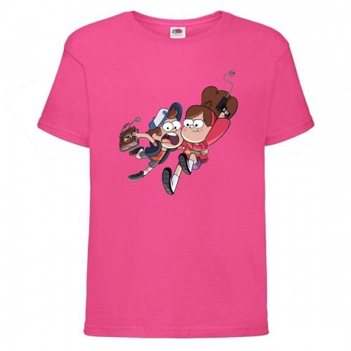 Футболка детская Гравити Фолз Мэйб и Диппер (Gravity Falls Mayb and Dipper) розовая (GF pin-5) 104 см Футболка детская Гравити Фолз Мэйб и Диппер (Gravity Falls Mayb and Dipper) розовая (GF pin-5) 104 см