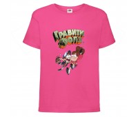 Футболка детская Гравити Фолз МЭйб и Диппер 2 (Gravity Falls Mayb and Dipper 2) розовая (GF  pin-6) 104 см
