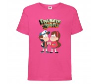 Футболка детская Гравити Фолз Мэйб и Диппер 3 (Gravity Falls Mayb and Dipper 3) розовая (GF pin-7) 104 см Футболка детская Гравити Фолз Мэйб и Диппер 3 (Gravity Falls Mayb and Dipper 3) розовая (GF pin-7) 104 см