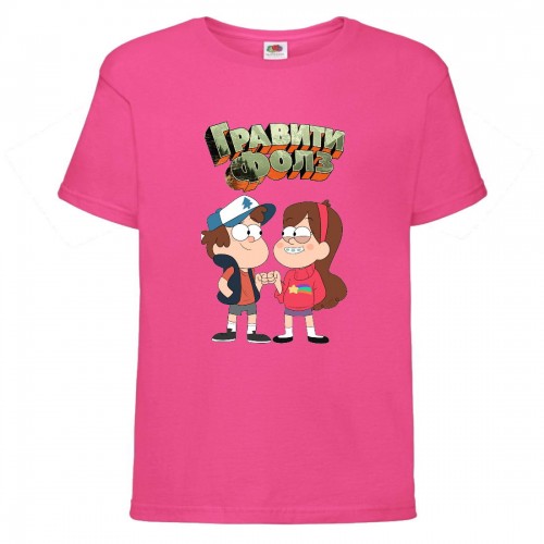 Футболка детская Гравити Фолз Мэйб и Диппер 3 (Gravity Falls Mayb and Dipper 3) розовая (GF pin-7) 104 см Футболка детская Гравити Фолз Мэйб и Диппер 3 (Gravity Falls Mayb and Dipper 3) розовая (GF pin-7) 104 см