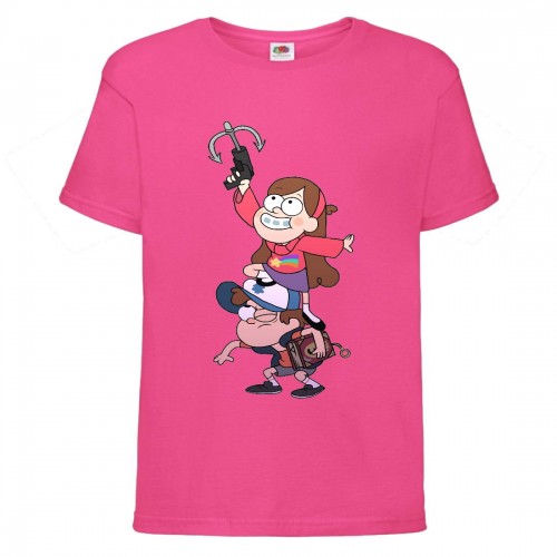 Футболка детская Гравити Фолз Мэйб и Диппер 4 (Gravity Falls Mayb and Dipper 4) розовая (GF pin-8) 104 см Футболка детская Гравити Фолз Мэйб и Диппер 4 (Gravity Falls Mayb and Dipper 4) розовая (GF pin-8) 104 см