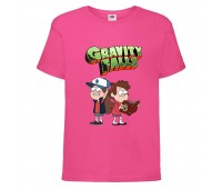Футболка детская Гравити Фолз Мэйб и Диппер 7 (Gravity Falls Mayb and Dipper 7) розовая (GF pin-02) 104 см Футболка детская Гравити Фолз Мэйб и Диппер 7 (Gravity Falls Mayb and Dipper 7) розовая (GF pin-02) 104 см