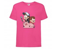 Футболка детская Гравити Фолз Мэйб и Диппер 10 (Gravity Falls Mayb and Dipper 10) розовая (GF pin-05) 152 см Футболка детская Гравити Фолз Мэйб и Диппер 10 (Gravity Falls Mayb and Dipper 10) розовая (GF pin-05) 152 см