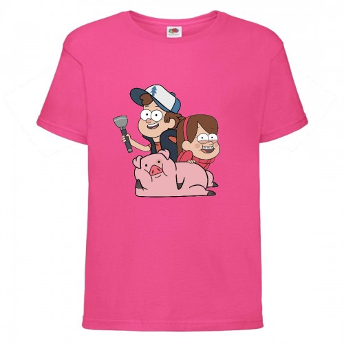 Футболка детская Гравити Фолз Мэйб и Диппер 10 (Gravity Falls Mayb and Dipper 10) розовая (GF pin-05) 164 см Футболка детская Гравити Фолз Мэйб и Диппер 10 (Gravity Falls Mayb and Dipper 10) розовая (GF pin-05) 164 см
