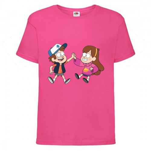 Футболка детская Гравити Фолз Мэйб и Диппер 11 (Gravity Falls Mayb and Dipper 11) розовая (GF pin-06) 164 см Футболка детская Гравити Фолз Мэйб и Диппер 11 (Gravity Falls Mayb and Dipper 11) розовая (GF pin-06) 164 см