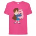 Футболка детская Гравити Фолз Мэйб piggy 2 (Gravity Falls Mayb piggy 2) розовая (GF  pin-09) 104 см