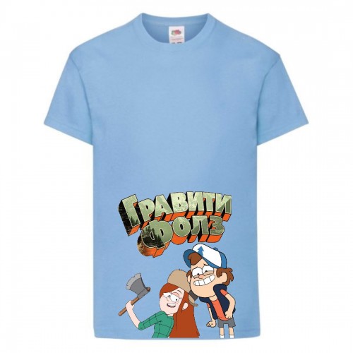 Футболка детская Гравити Фолз Венди и Диппер (Gravity Falls Vendy and Dipper) голубой (GF lblu-2) 104 см Футболка детская Гравити Фолз Венди и Диппер (Gravity Falls Vendy and Dipper) голубой (GF lblu-2) 104 см