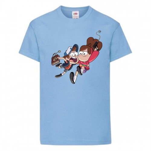 Футболка детская Гравити Фолз Мэйб и Диппер (Gravity Falls Mayb and Dipper) голубой (GF lblu-4) 104 см Футболка детская Гравити Фолз Мэйб и Диппер (Gravity Falls Mayb and Dipper) голубой (GF lblu-4) 104 см