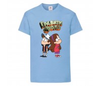 Футболка детская Гравити Фолз Мэйб и Диппер 6 (Gravity Falls Mayb and Dipper 6) голубой (GF  lblu-9) 104 см